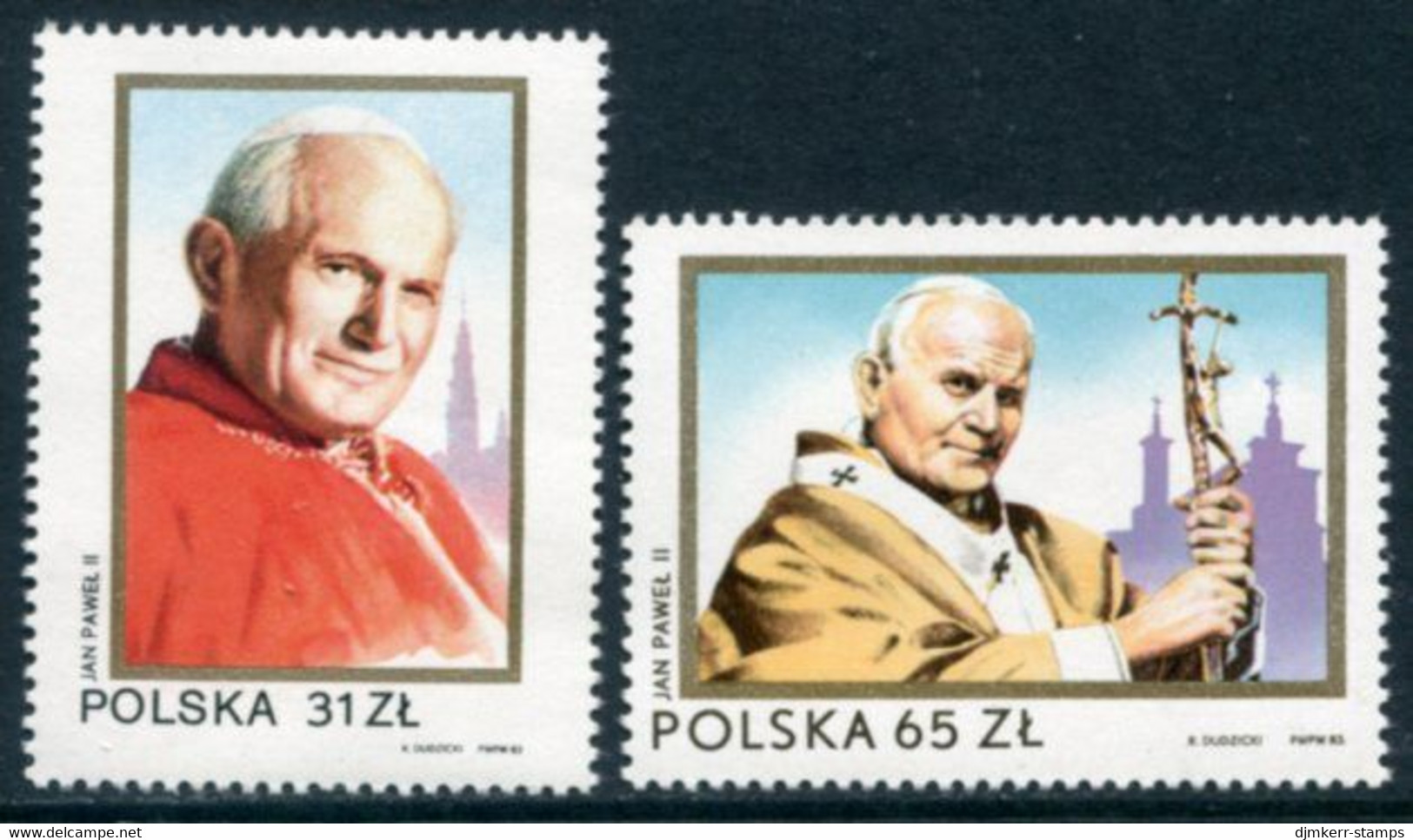 POLAND 1983 Papal Visit MNH / **  Michel 2868-69 - Unused Stamps