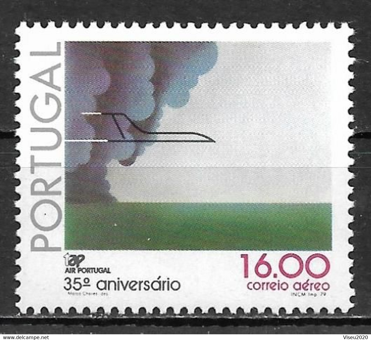 Portugal 1979 - Correio Aéreo - 35º Aniversário Da TAP - Afinsa 12 - Nuovi