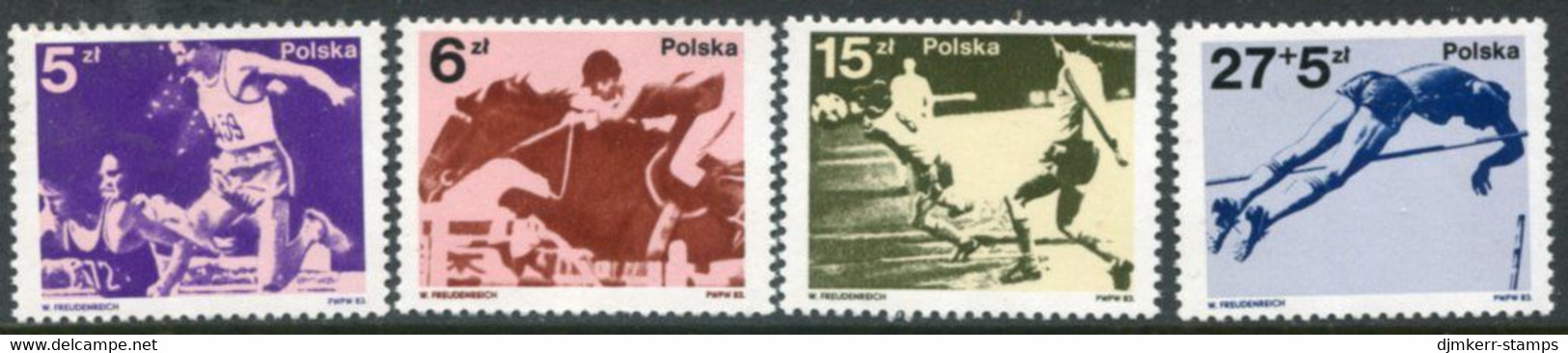 POLAND 1983 Sports Medal Winners MNH / **  Michel 2862-65 - Unused Stamps
