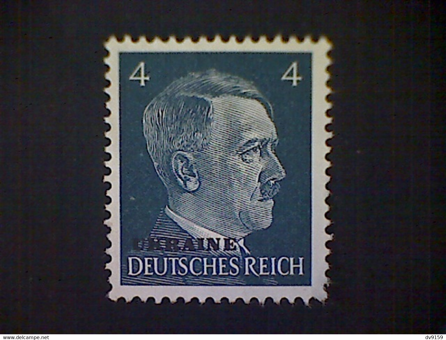 Russia, Scott #N43, Mint (*), 1941, Hitler Overprint Ukraine, 4pf, Slate - 1941-43 Occupazione Tedesca