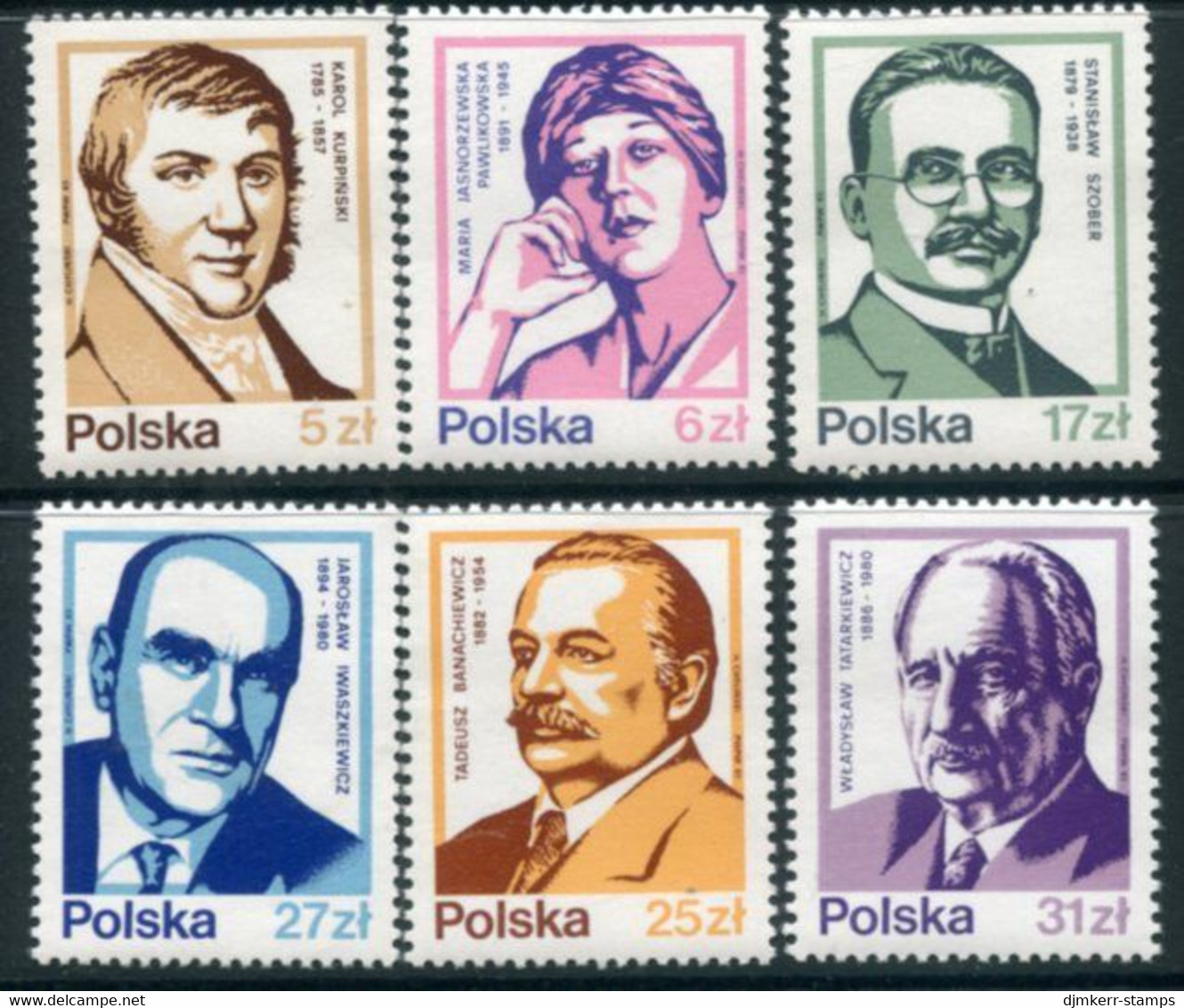 POLAND 1983 Personalities MNH / **  Michel 2856-61 - Unused Stamps