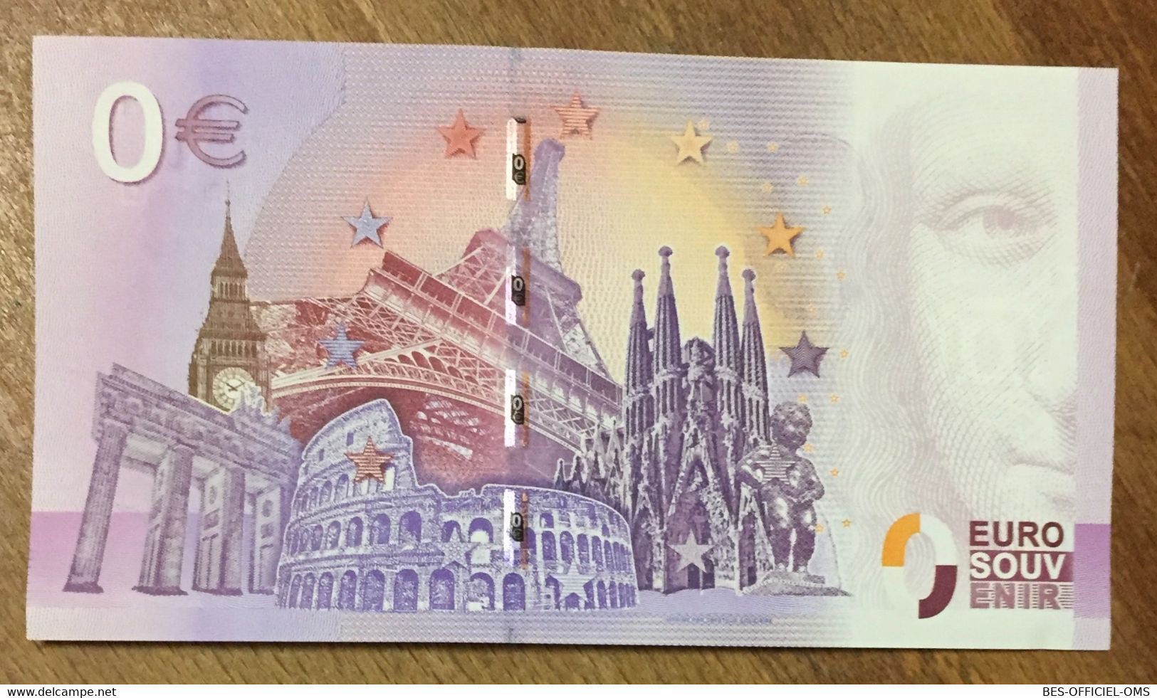 2016 BILLET 0 EURO SOUVENIR DPT 13 MARSEILLE + TAMPON ZERO 0 EURO SCHEIN BANKNOTE PAPER MONEY BANK - Essais Privés / Non-officiels