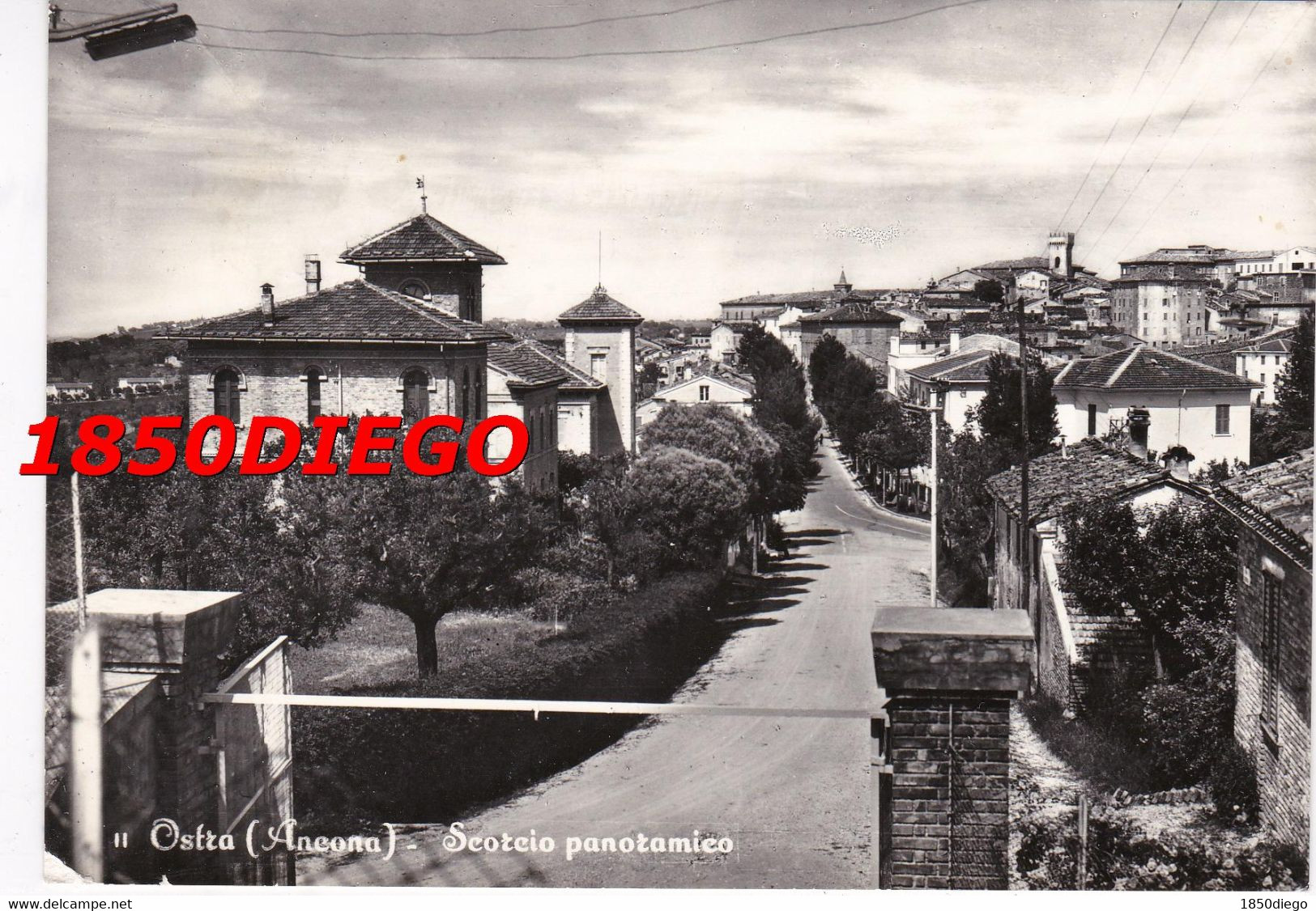 OSTRA - SCORCIO PANORAMICO F/GRANDE VIAGGIATA  1965 - Ancona