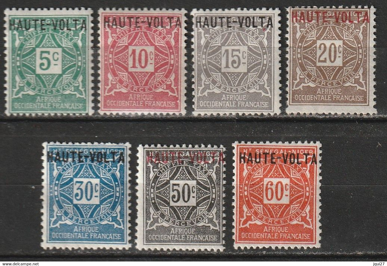 Haute-Volta Timbres Taxe N° 1 - 7 * - Timbres-taxe