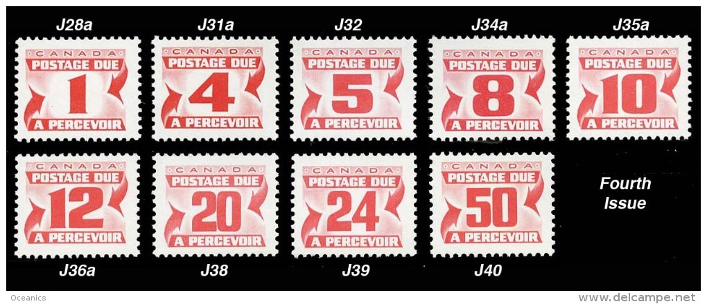 Canada (Scott No.J28a-40 - Postage Due [Forth Issue]) [**] - Postage Due