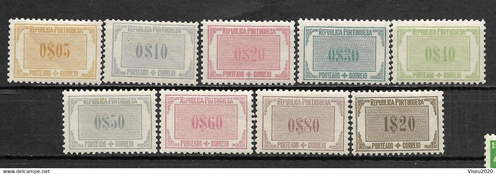 Portugal 1932 - PORTEADO - Tipo "Etiquetas" - Afinsa 45/53 Set Completo - Unused Stamps