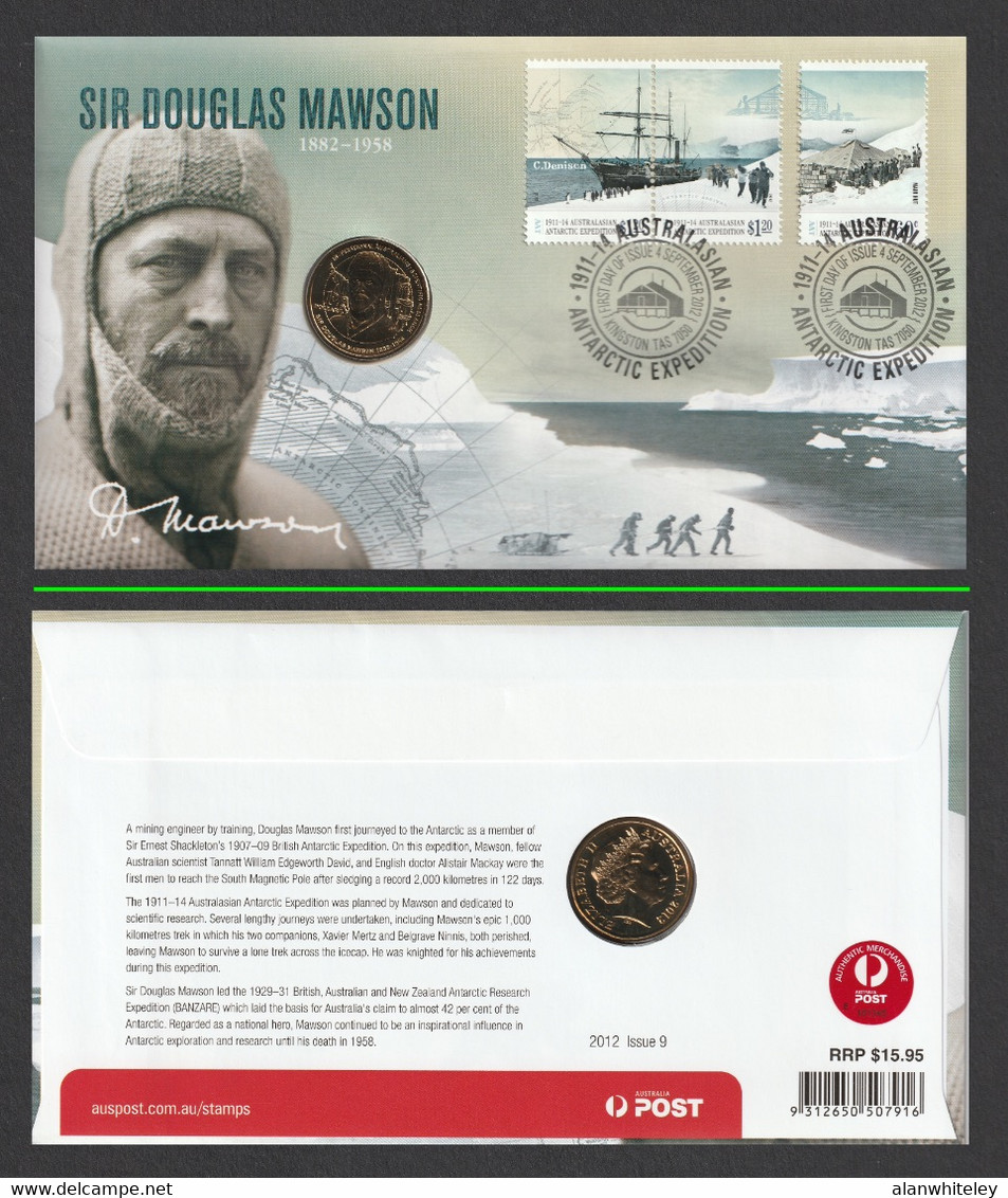 AUSTRALIAN ANTARCTIC TERRITORY 2012 Centenary Of The AAT Expedition 1911-14 (2nd Issue): PNC CANCELLED - FDC