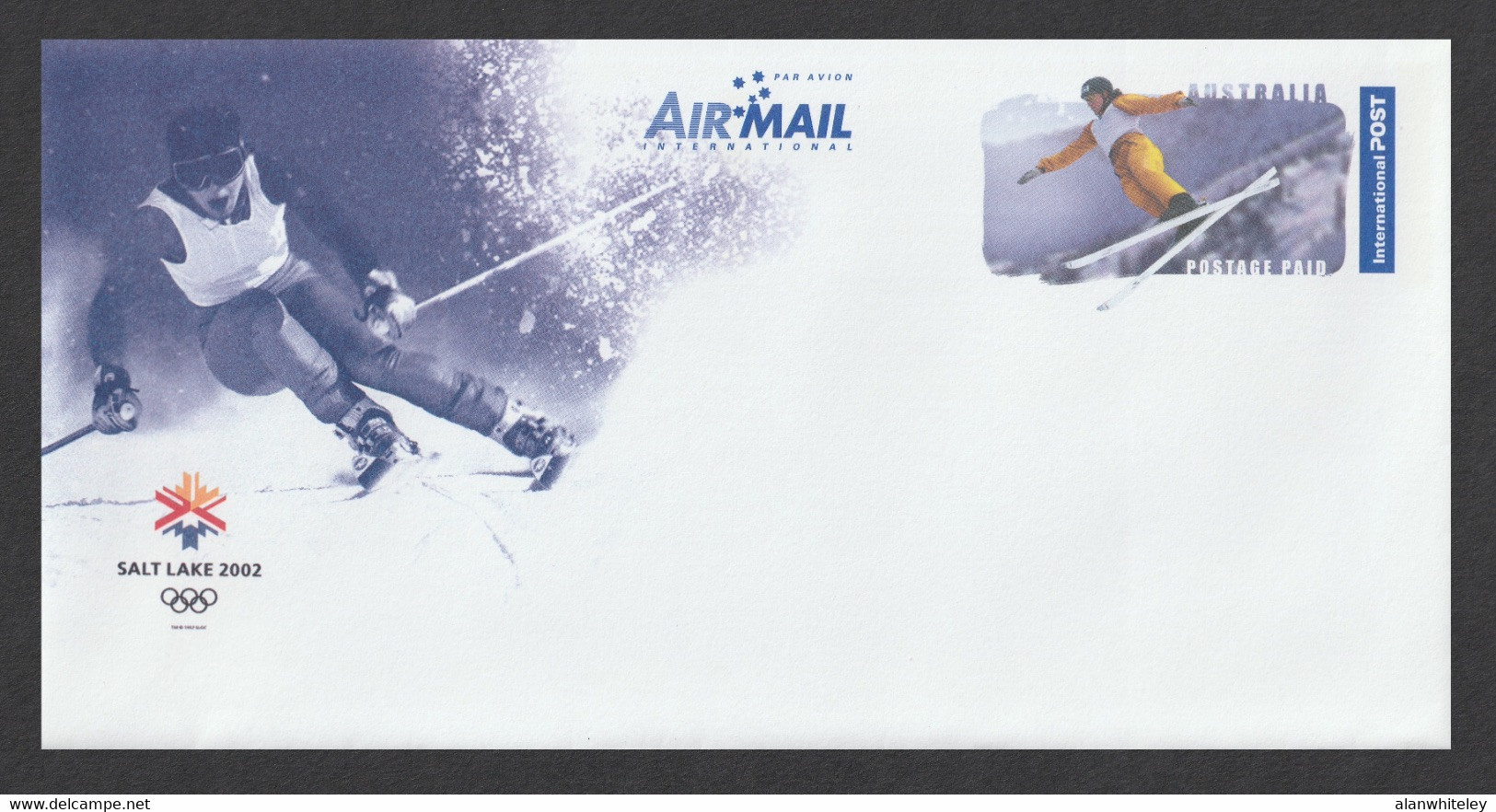 AUSTRALIA 2002 Winter Olympics, Salt Lake City: Pre-Paid Envelope MINT/UNUSED - Hiver 2002: Salt Lake City