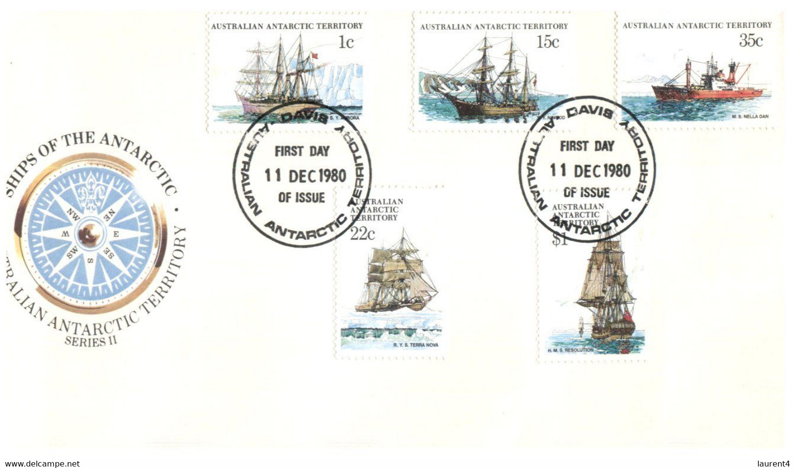 (YY 5 A) Australia FDC Cover - 1980 - AAT Ships (2 Covers) - FDC