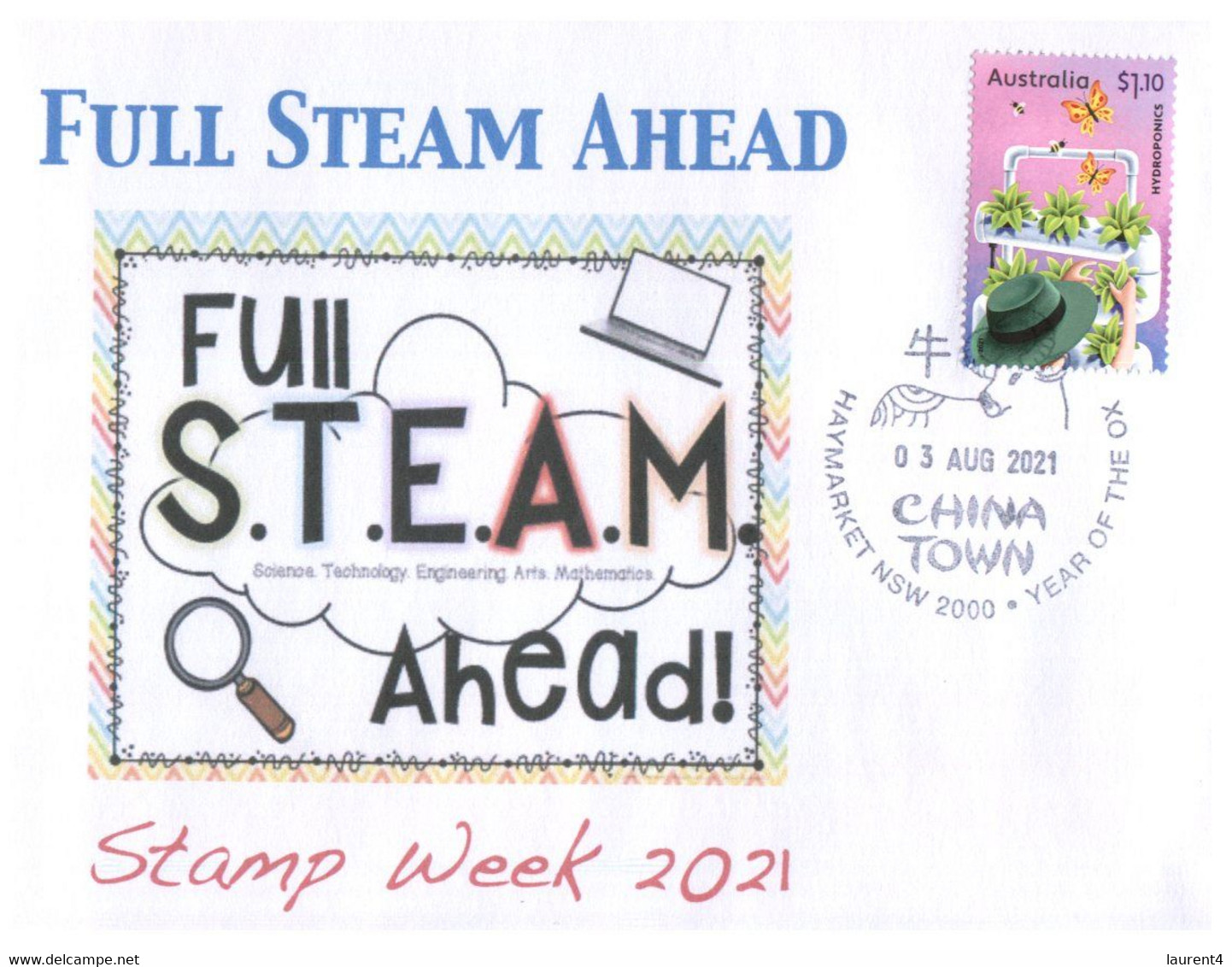 (YY 6 A) Australia  Stamp Week New Australia Post Stamp - Cover Postmarked 3 August 2021 (1st Day Of Issue) - Cartas & Documentos