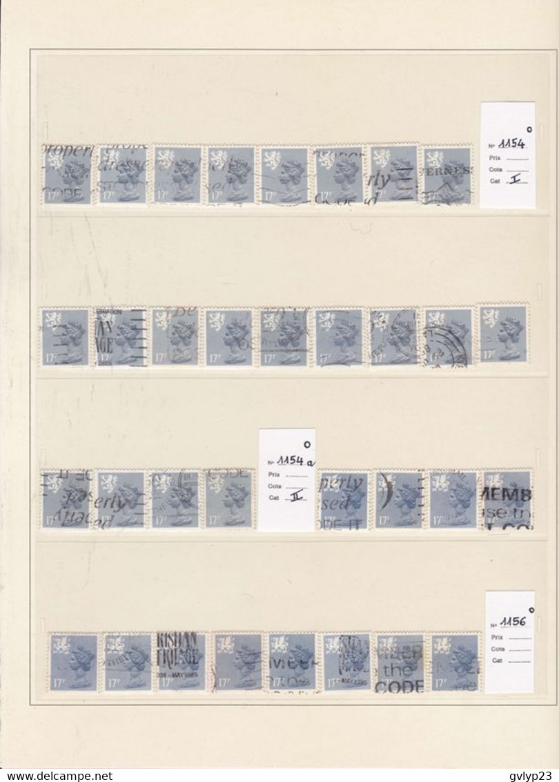 ELIZABETH II SéRIE COURANTE- EMISSIONS RéGIONALES -ETUDE OBLIT. ET NUANCES  UN LOT DE 178 TIMBRES OBLITéRéS 1971-78 - Sheets, Plate Blocks & Multiples