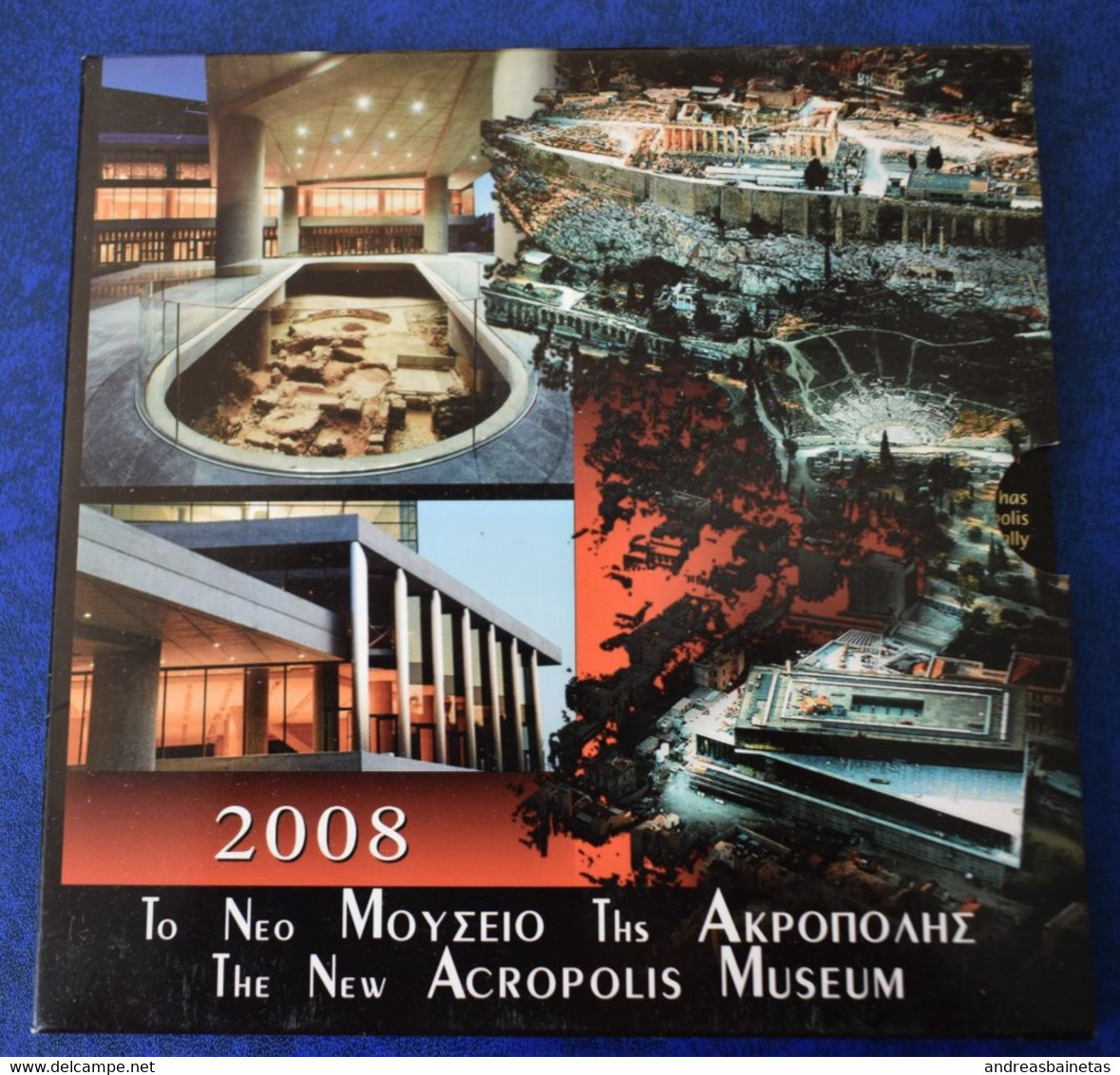 Greece - Euro Coins, Official BU Coin Set 2008 10 Euro Silver ACROPOLIS MUSEUM - Griechenland