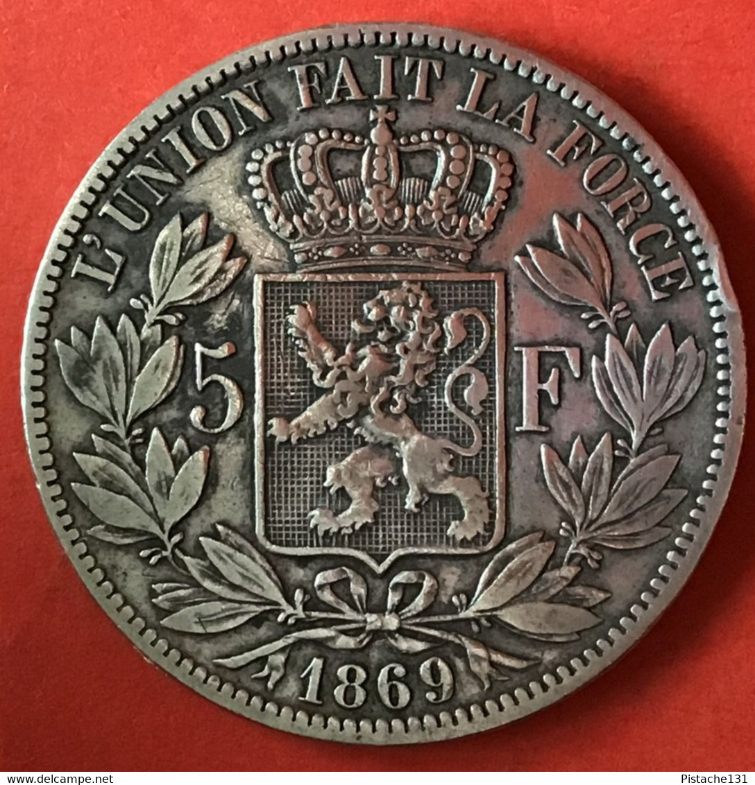 ZILVER - ARGENT - LEOPOLD II - BELGIQUE - 1869 - 5 Francs