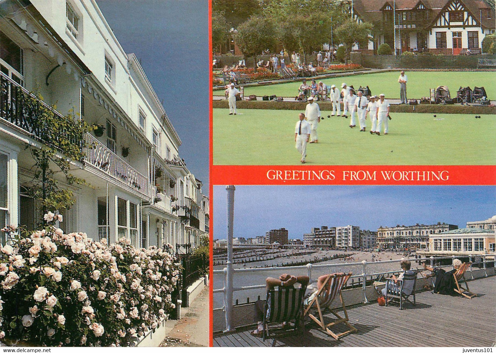 CPSM Greetings From Worthing-Multivues-Beau Timbre       L854 - Worthing