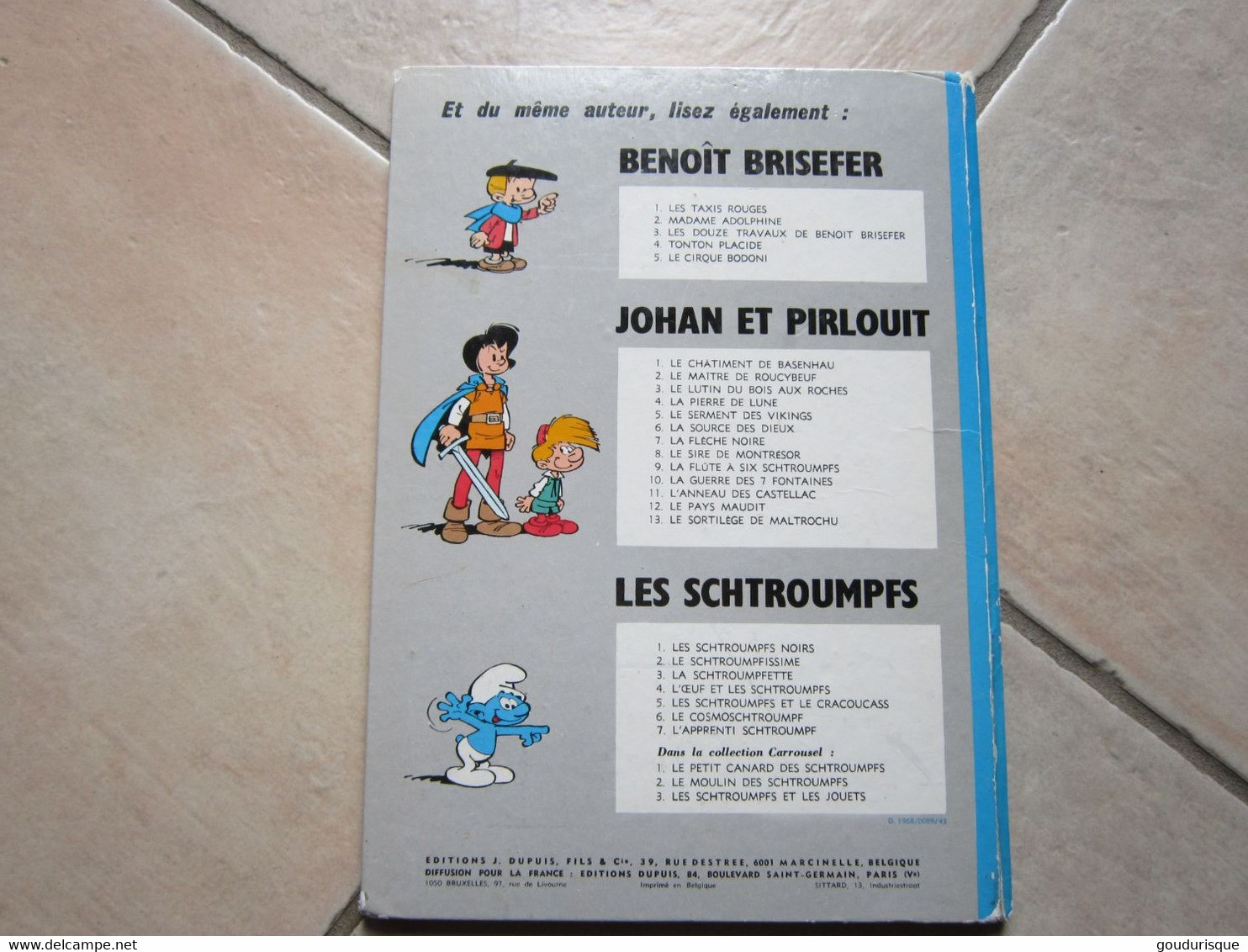 BENOIT BRISEFER N°3 LES DOUZE TRAVAUX DE BENOIST BRISEFER   DUPUIS  PEYO  WALTHERY DOS ROND