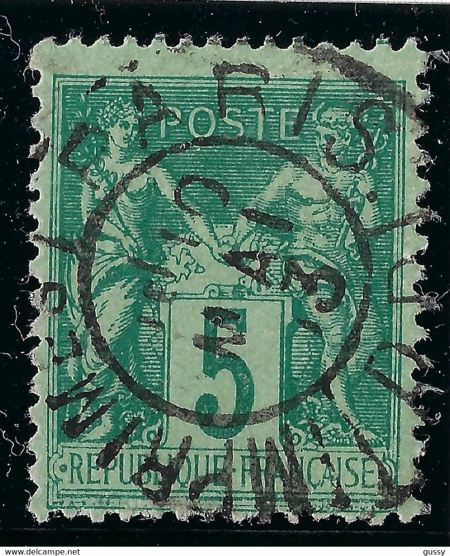 FRANCE Classique: Le Y&T 75, Ni Pli Ni Aminci, TB Obl. CAD Paris-Imprimés - 1876-1898 Sage (Type II)