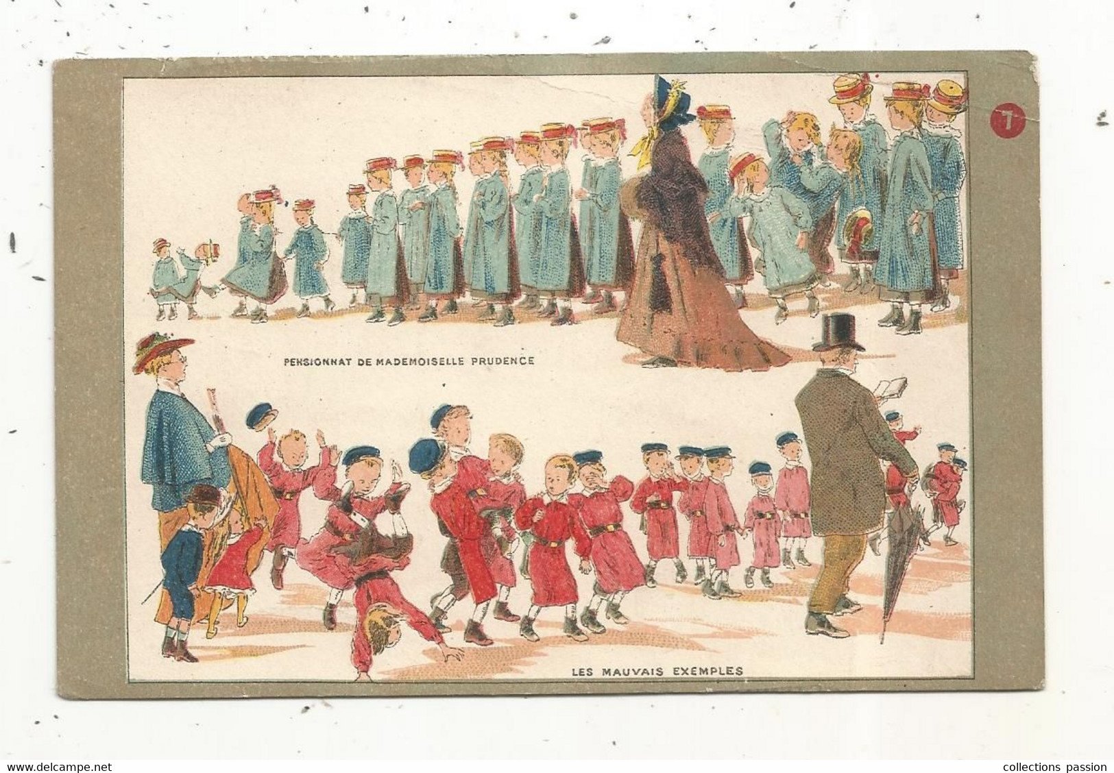 Cp , école , Pensionnat De Mademoiselle Prudence, Les Mavais Exemples , Illustrateur , N° 7 ,vierge - Schools