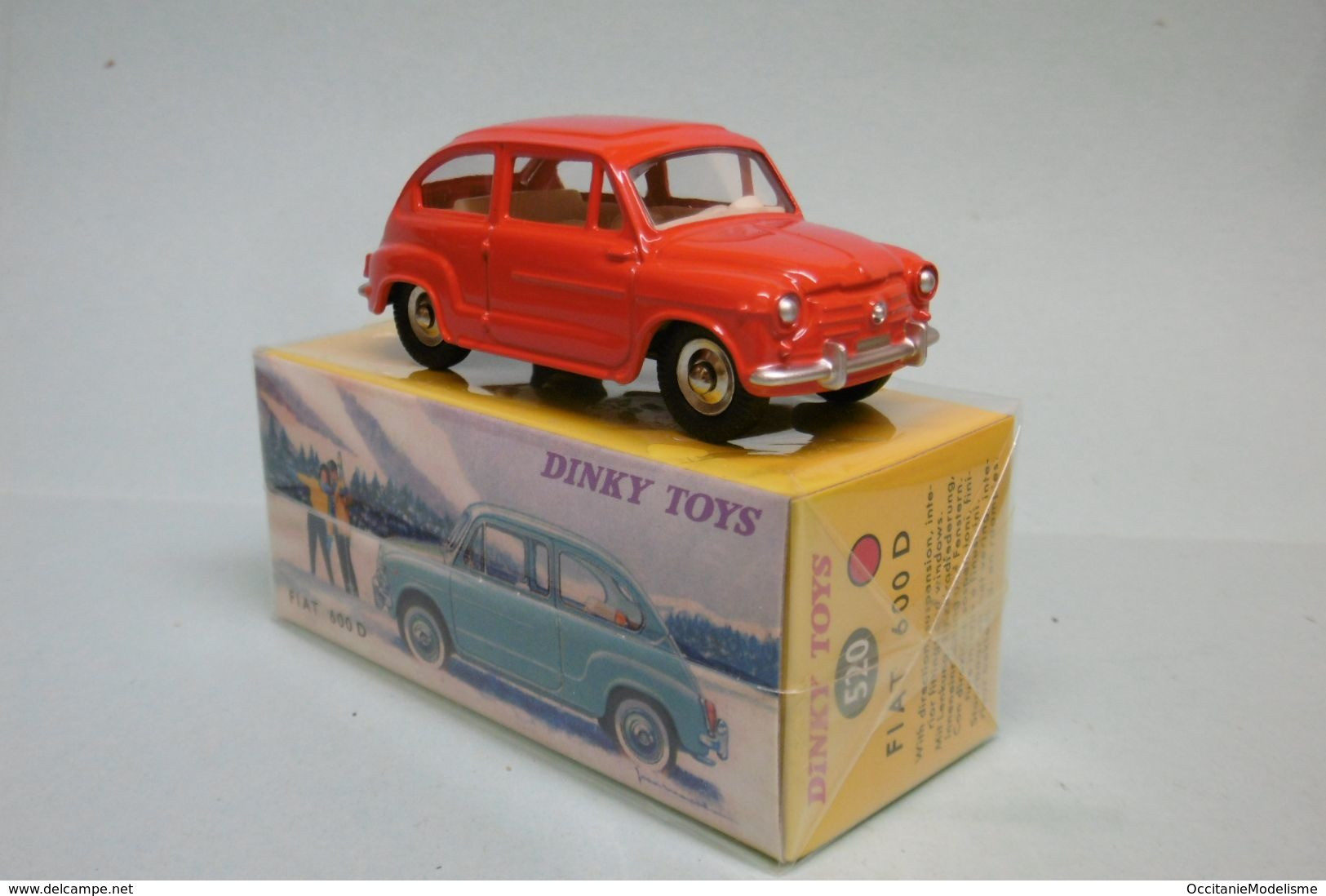 Dinky Toys / Atlas - FIAT 600 D Rouge Réf. 520 Neuf NBO 1/43 - Dinky