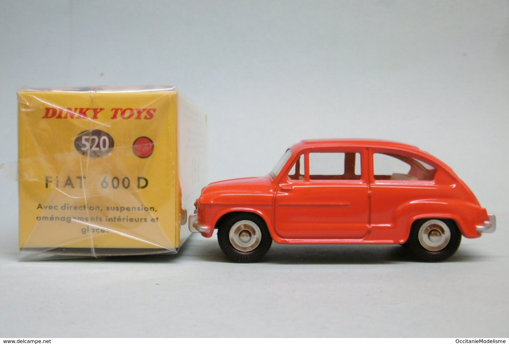 Dinky Toys / Atlas - FIAT 600 D Rouge Réf. 520 Neuf NBO 1/43 - Dinky