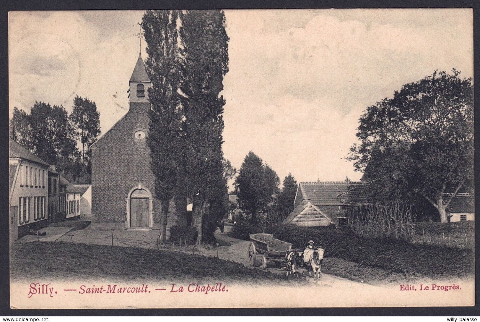 +++ CPA - SILLY - Saint Marcoult - La Chapelle - Attelage  // - Silly