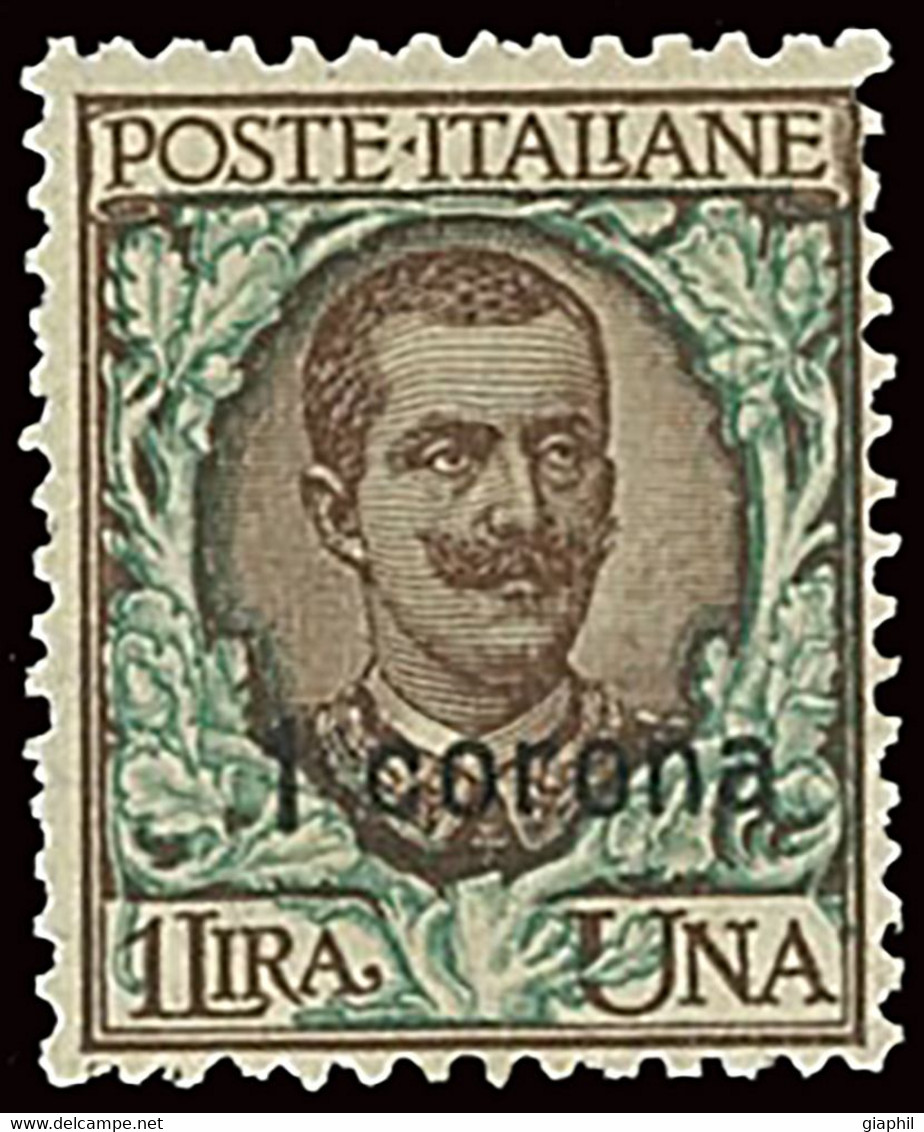 ITALY ITALIA DALMAZIA 1922 1 CORONA (Sass. 6) NUOVO MNH ** OFFERTA! - Dalmazia