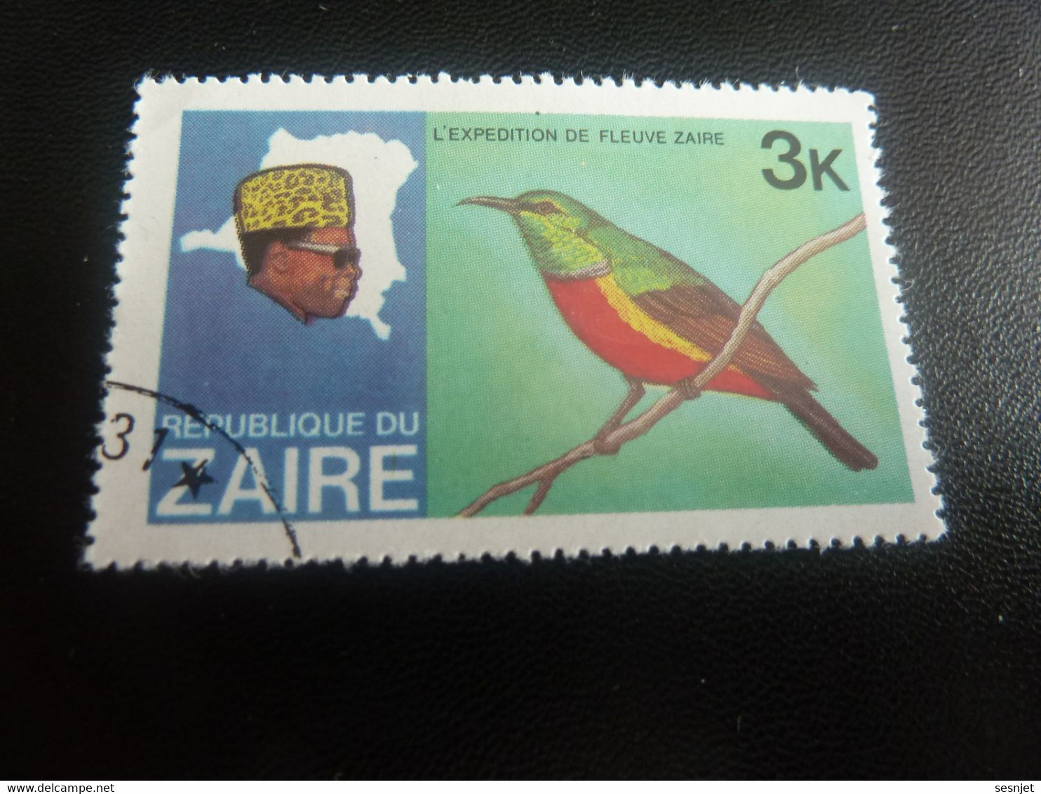 Zaire - L'Expédition Du Fleuve Zaire - Oiseau - Général Mobutu - Val 3 K - Multicolore - Oblitéré - - Usados