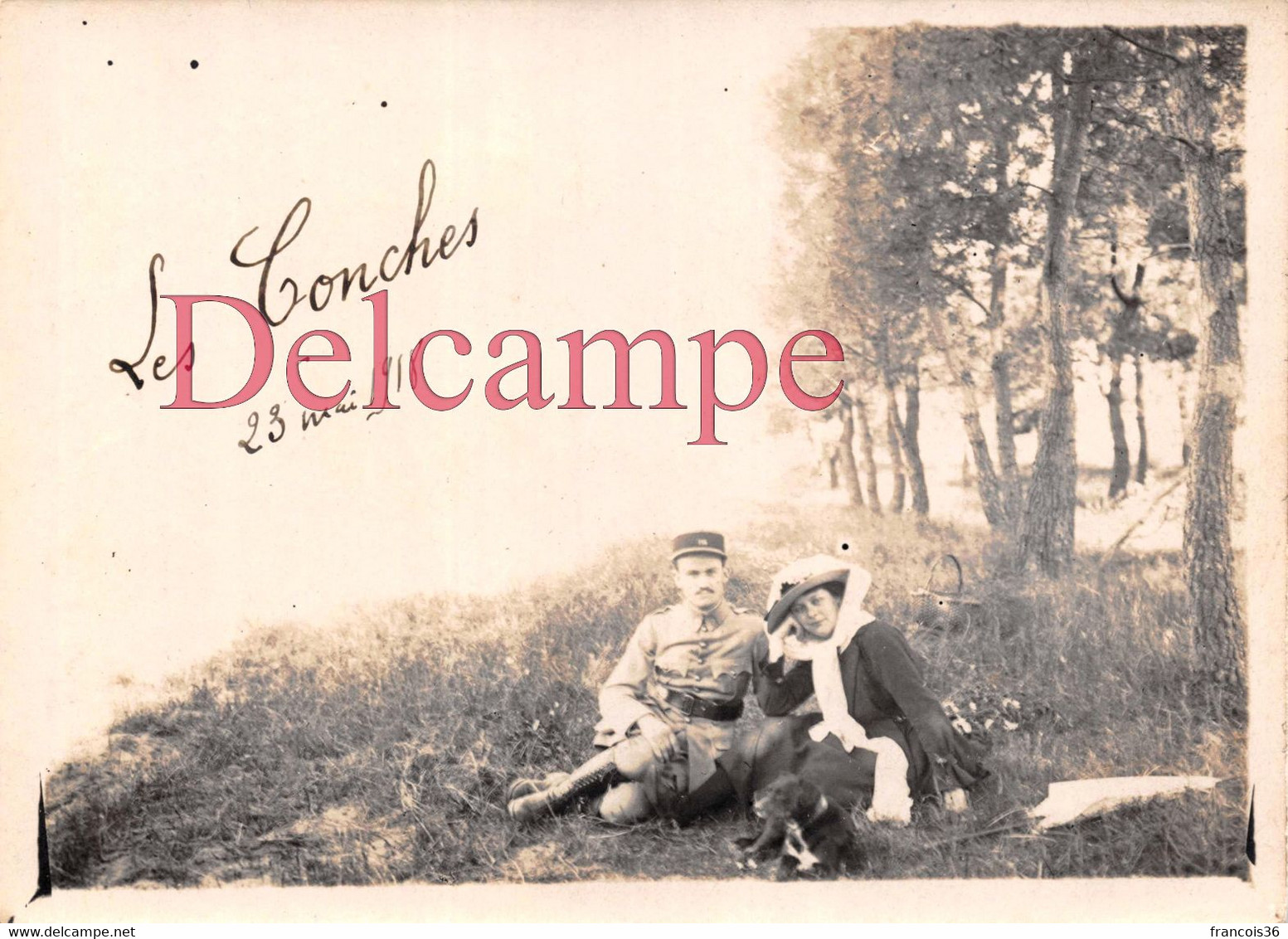 Photographie : Longeville Sur Mer - Les Conches En Mai 1918 - Soldat Maurice Caillaud En Piquenique Picnic - - Lugares