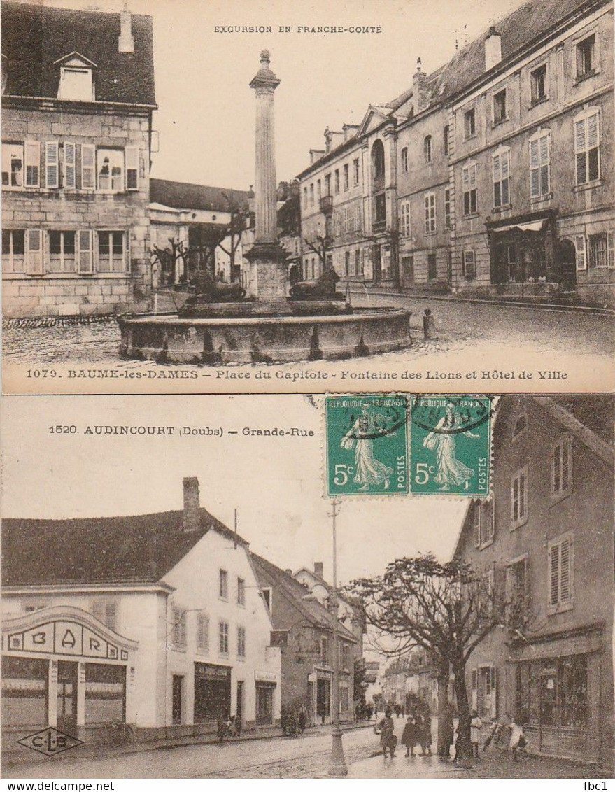 Doubs - Lot De 12 Cartes Postales Anciennes - 5 - 99 Postcards