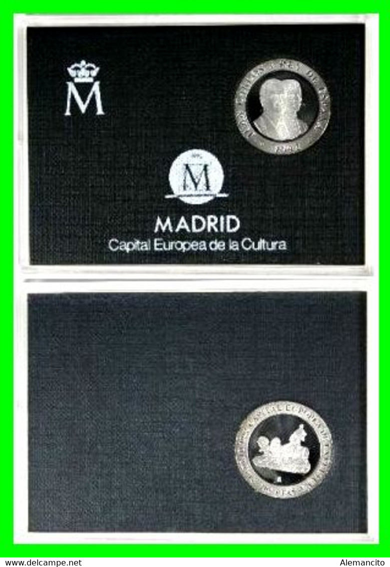 ESPAÑA MADRID CAPITAL EUROPEA DE LA CULTURA - AÑO 1992 - 200 PTS - PLATA 925 - FDC/PROOF PLAZA DE CIBELES ¡INMEJORABLE O - 200 Peseta