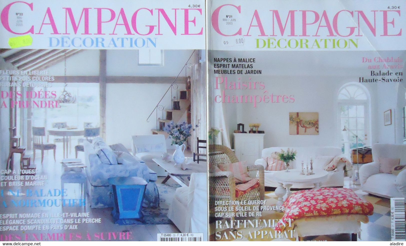 CAMPAGNE  DECORATION - LOT DE 18 Revues -10 Kilos D'idées Géniales Pour Votre Maison De Campagne Pour € 1.00 !!! - Casa & Decoración