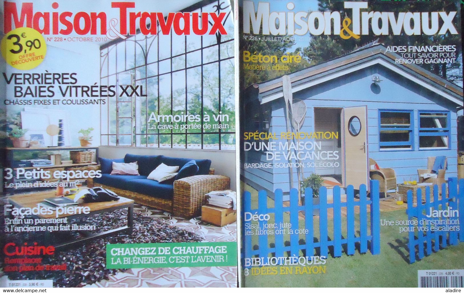 MAISON  Et  TRAVAUX - DECORATION - LOT DE 10 Revues + 4 En Cadeau - Le Tout Pour € 1.00 - Huis & Decoratie