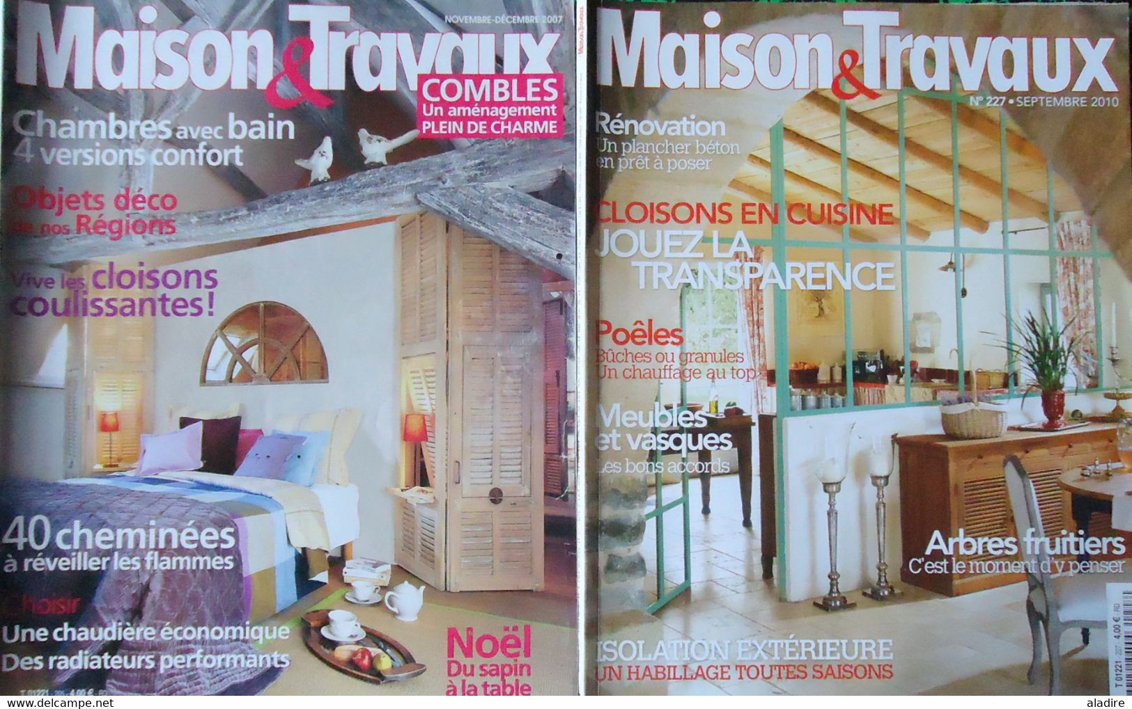 MAISON  Et  TRAVAUX - DECORATION - LOT DE 10 Revues + 4 En Cadeau - Le Tout Pour € 1.00 - Casa & Decorazione