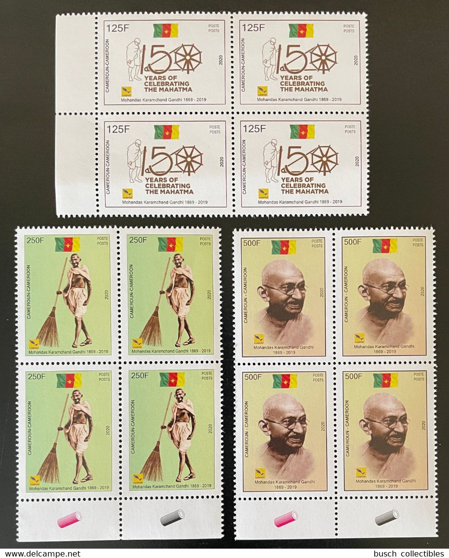 Cameroun Cameroon Kamerun 2019 / 2020 Mi. ? Block Of 4 150ème Anniversaire Mohandas Mahatma Gandhi 150th Anniversary - Cameroon (1960-...)