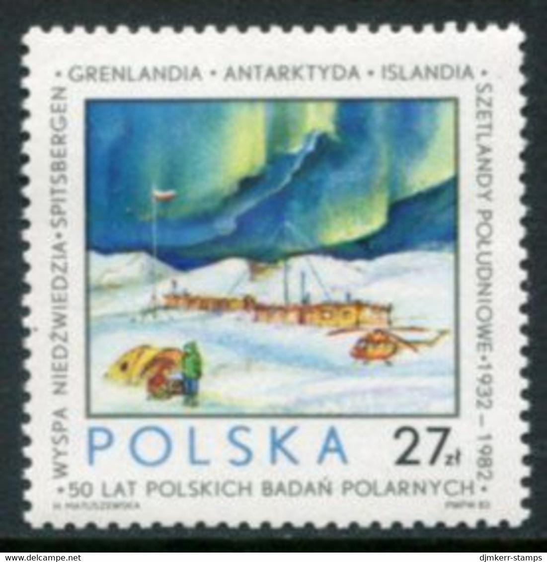 POLAND 1982 Polar Research MNH / **.  Michel 2832 - Unused Stamps