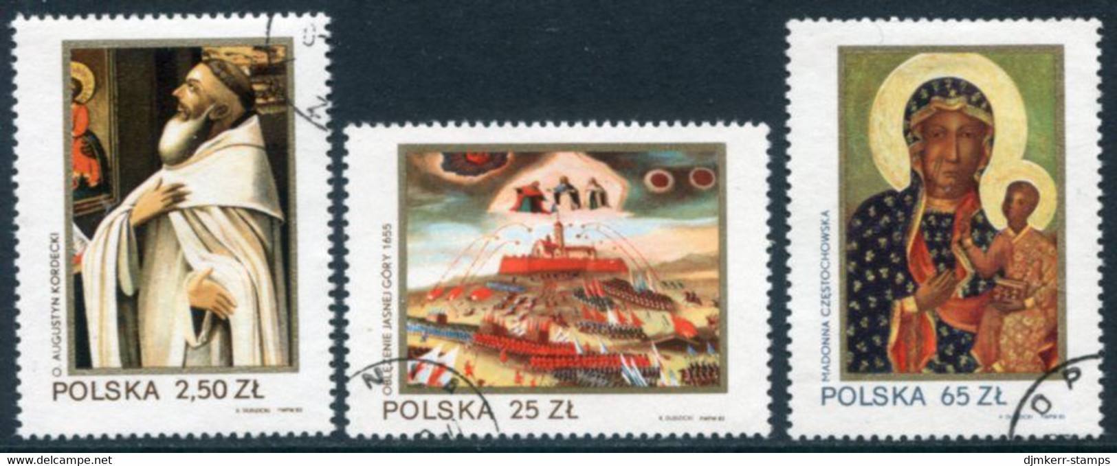 POLAND 1982 Black Madonna Ikon Used.  Michel 2818-20 - Used Stamps