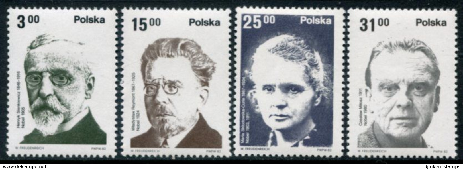 POLAND 1982 Nobel Laureates MNH / **.  Michel 2806-11 - Nuevos