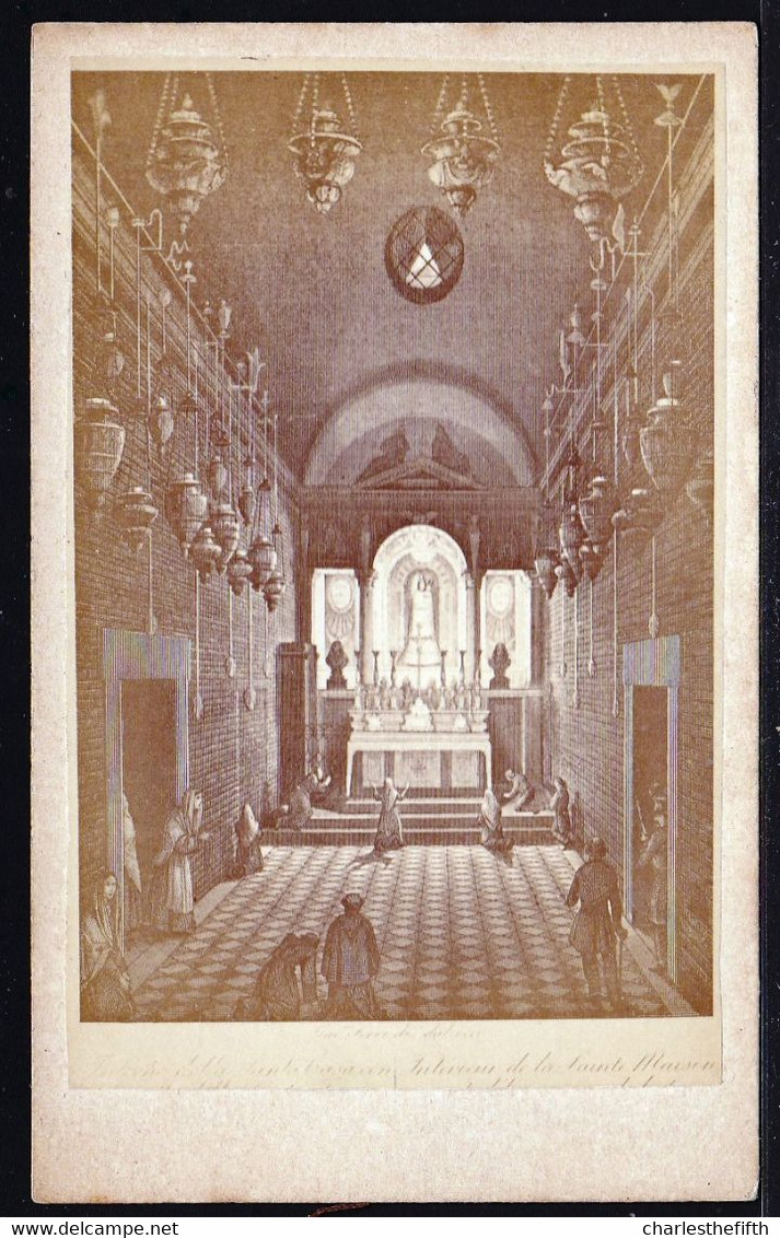 VIEILLE PHOTO CDV  - INTERIEUR DE LA SAINTE MAISON - Antiche (ante 1900)