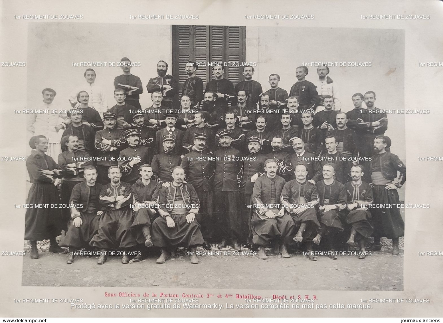 1908 - 1er REGIMENT DE ZOUAVES - ALGER FORT NATIONAL COLEA - CONSTANTINE - SÉBASTOPOL - MELEGNANO - PUELBA