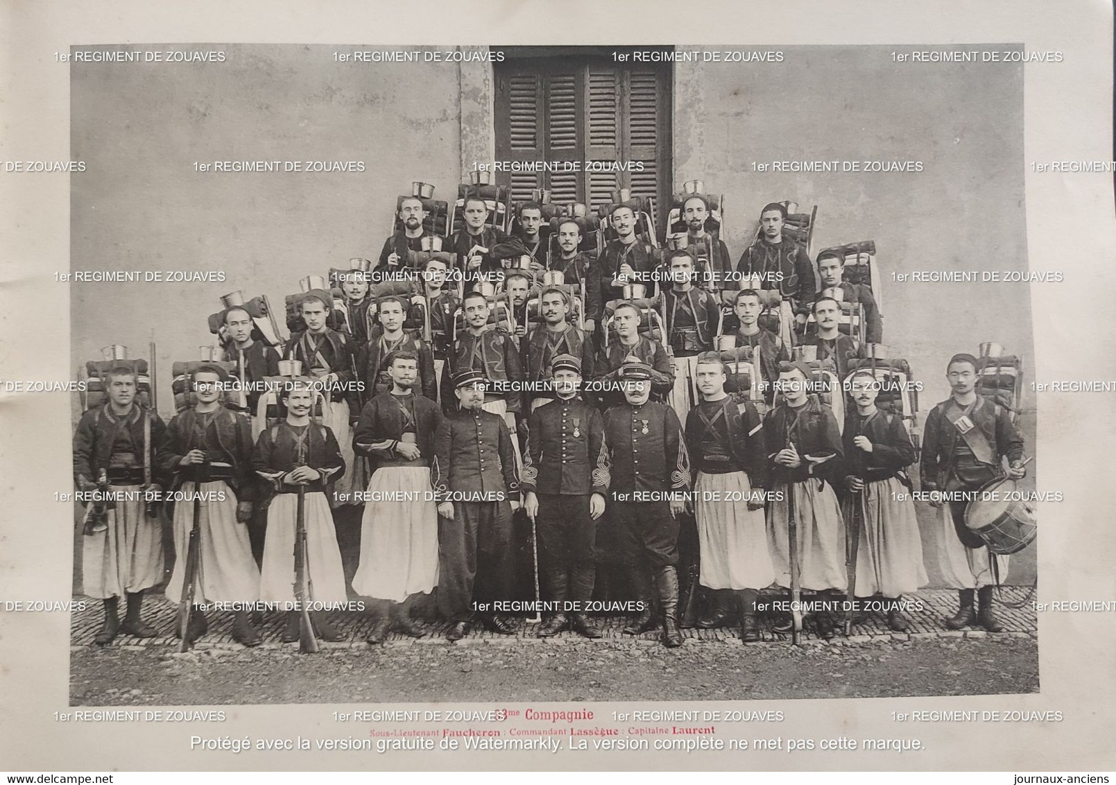 1908 - 1er REGIMENT DE ZOUAVES - ALGER FORT NATIONAL COLEA - CONSTANTINE - SÉBASTOPOL - MELEGNANO - PUELBA