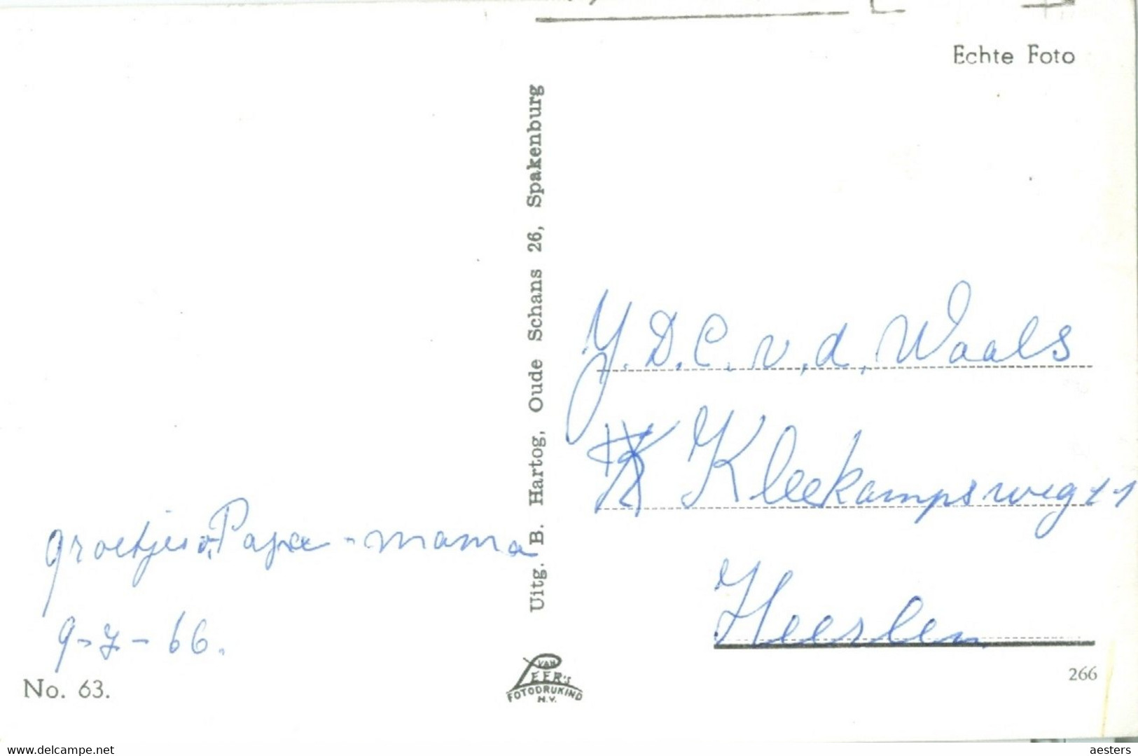 Spakenburg 1966; Haven Met Vissersboten - Gelopen. (B. Hartog - Spakenburg) - Spakenburg