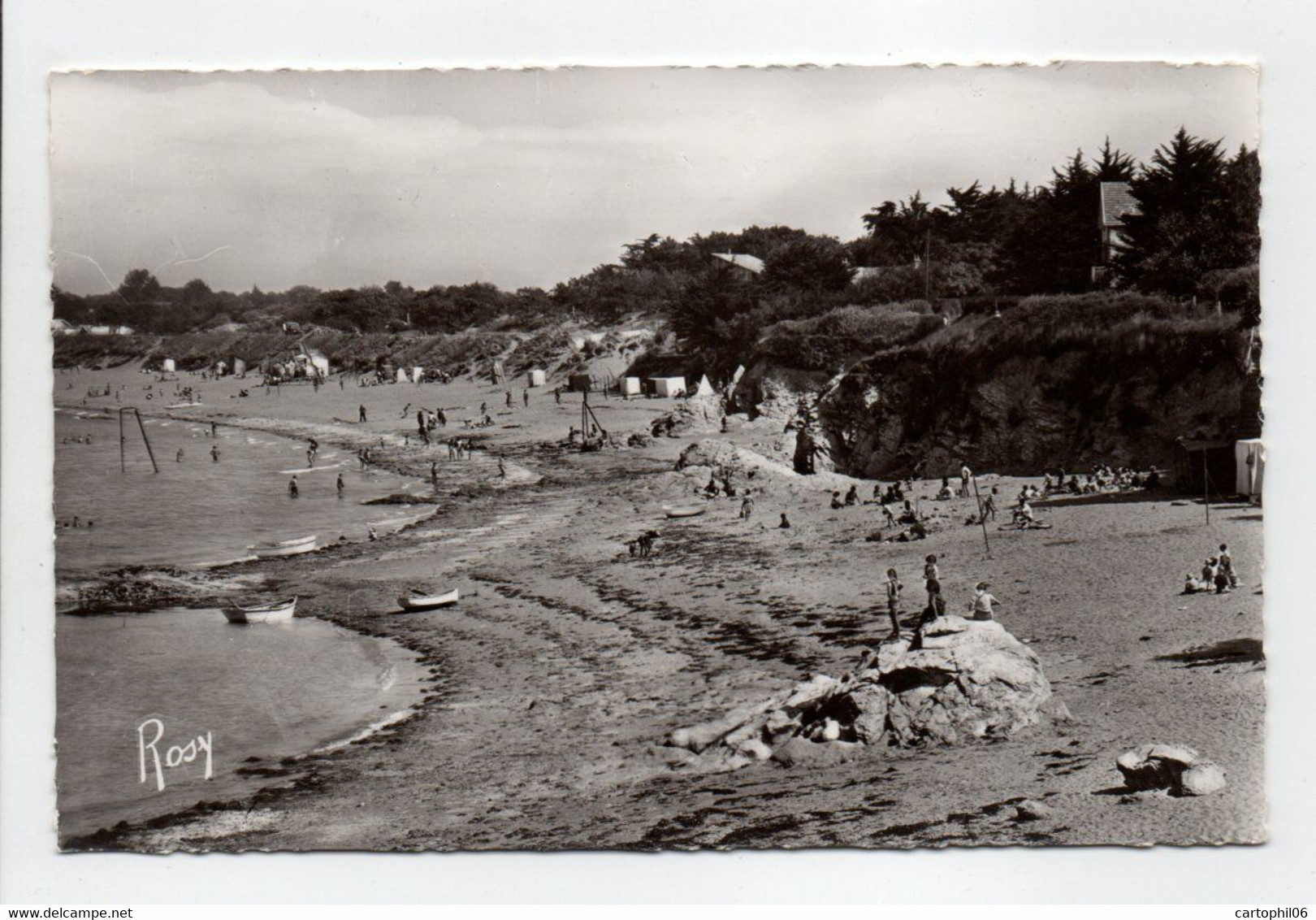 - CPSM LE CORMIER (La Plaine-sur-Mer / 44) - Vue D'ensemble De La Plage - Edition Chapeau 155 - - La-Plaine-sur-Mer