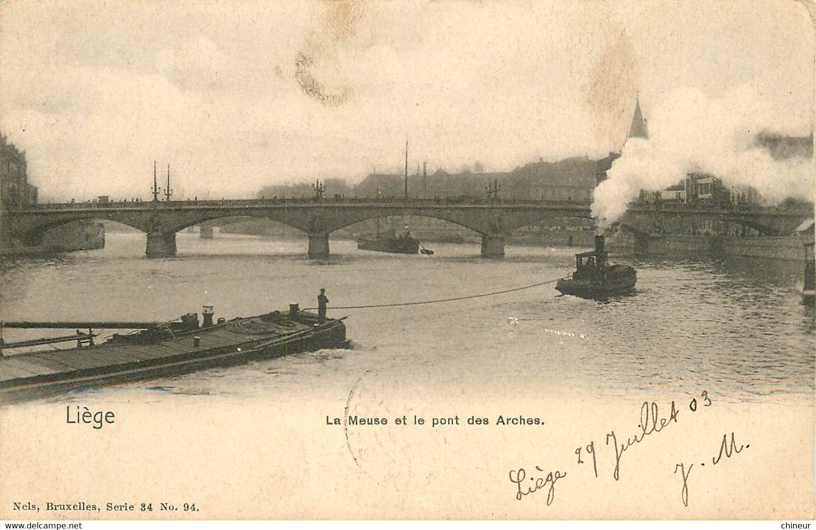 BELGIQUE LIEGE LA MEUSE ET LA PONT DES ARCHES - Lüttich