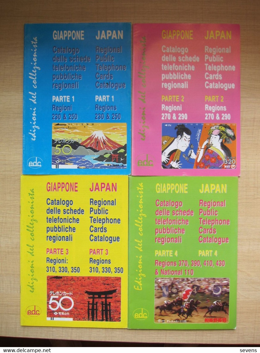 Regional Public Telephone Cards Catalogue Part 1-2-3-4(inlcuding National 110), 1985-1991, Four Books, See Descrition - Giappone