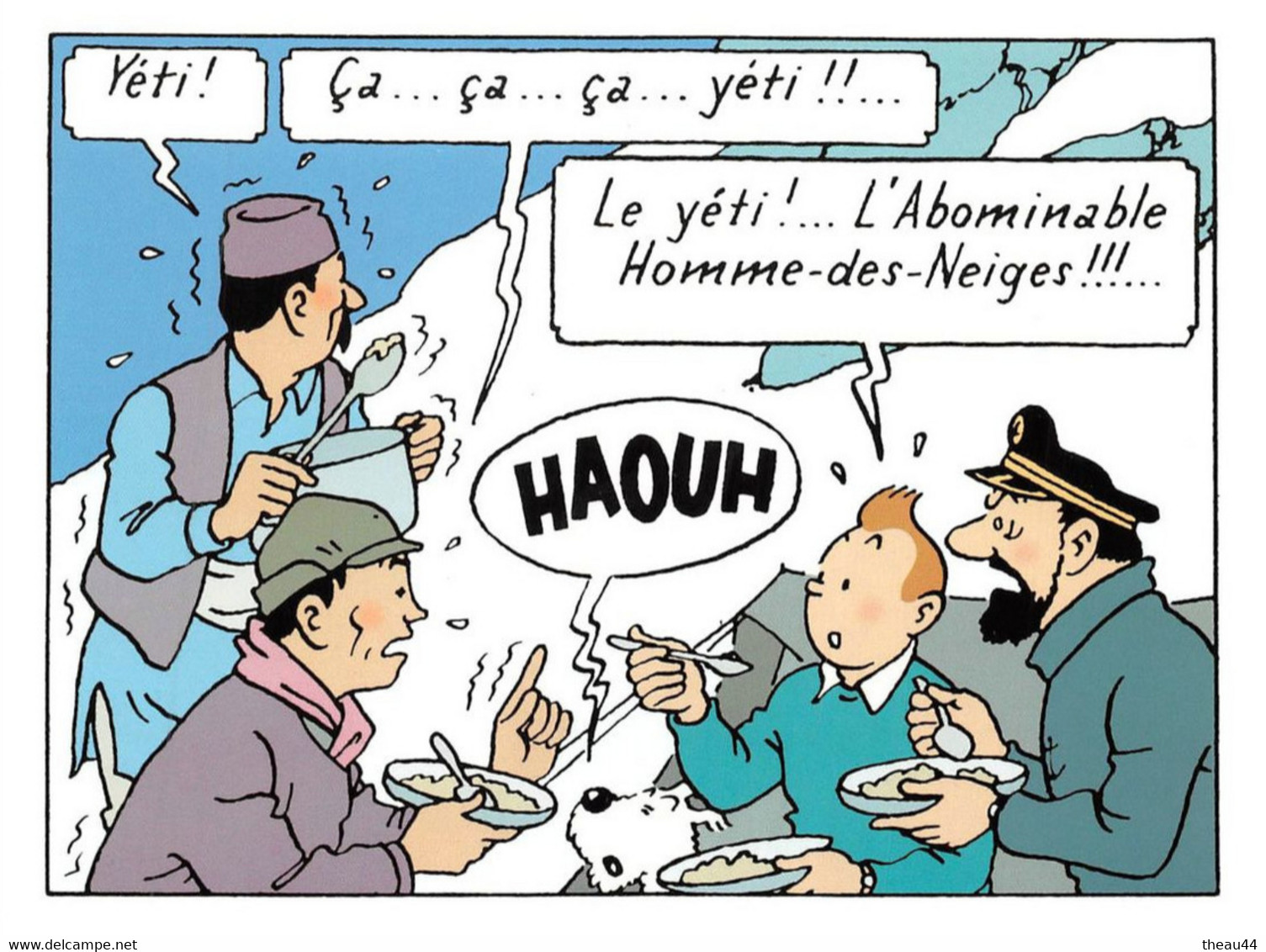 ¤¤  -   Lot De 4 Cartes De L'Illustrateur " HERGE "  -  TINTIN, MILOU, Capitaine HADDOCK   -  ¤¤ - Hergé