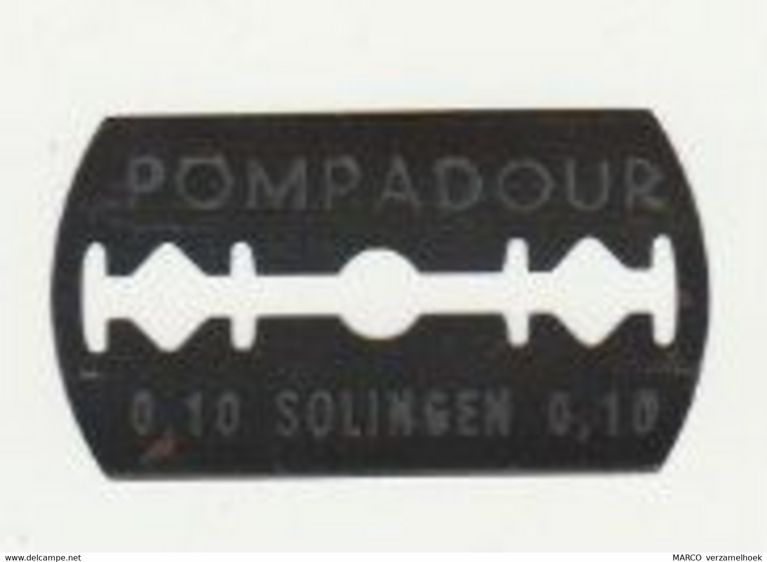 Scheermesje - Razor Blade Pompadour Safety Razor Blade Solingen Germany (D) 1954 - Razor Blades