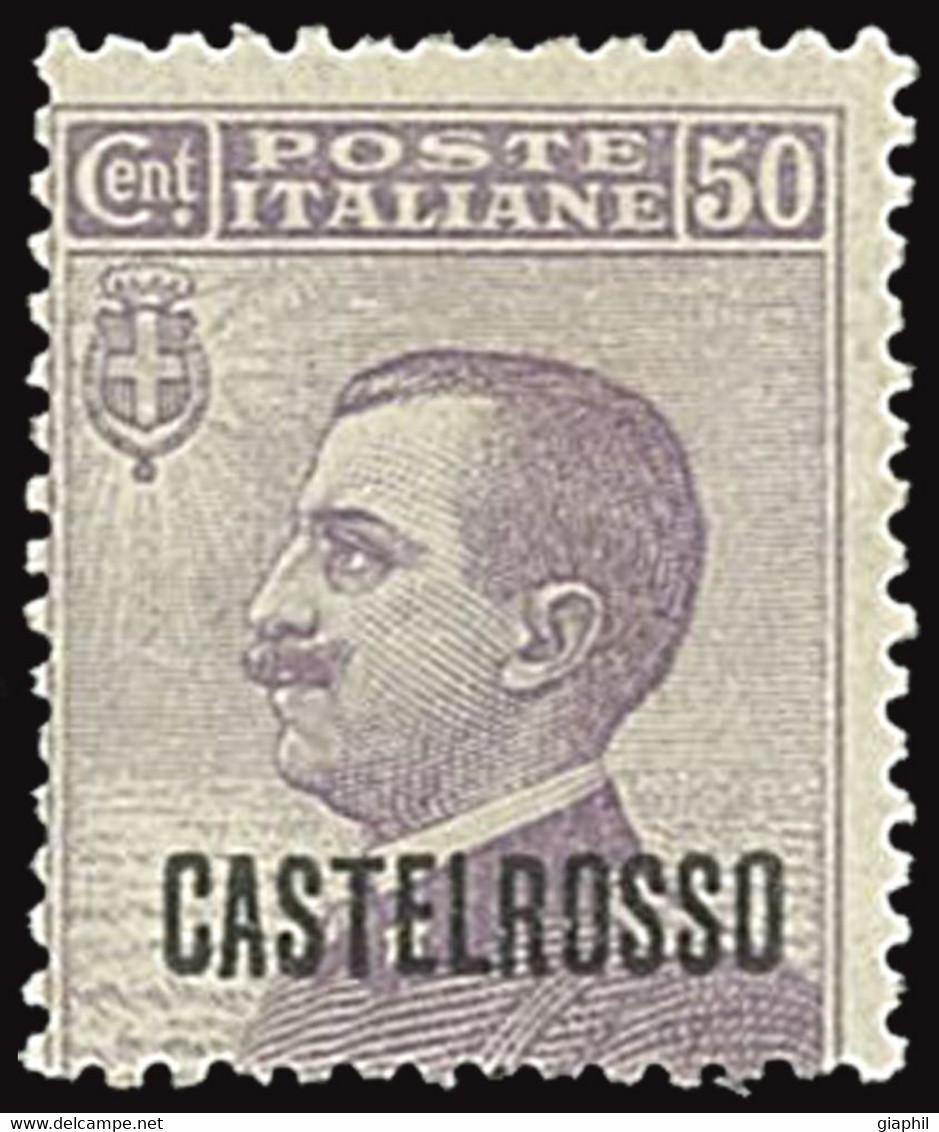 ITALY ITALIA CASTELROSSO 1928 50 CENT. (Sass.7) NUOVO LINGUELLATO OFFERTA! - Castelrosso