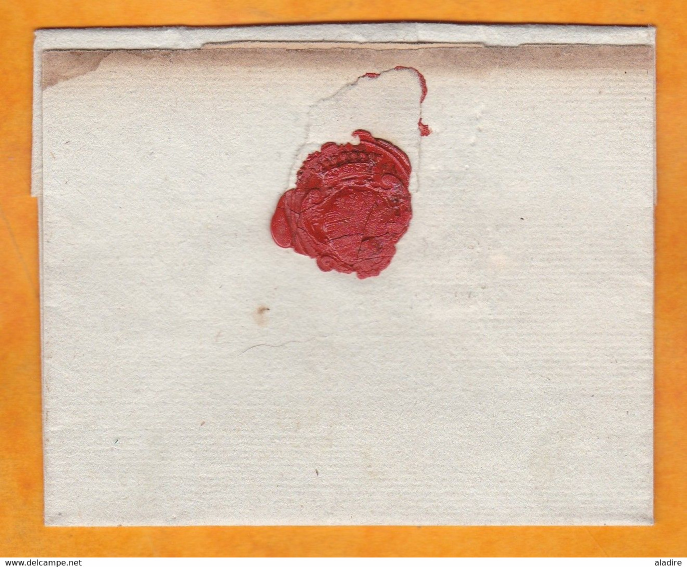 1781 - Marque Postale CAORS  31x6mm Sur Enveloppe Sans Correspondance De Cahors Vers  Villefranche De Rouergue - Taxe 4 - 1701-1800: Precursors XVIII