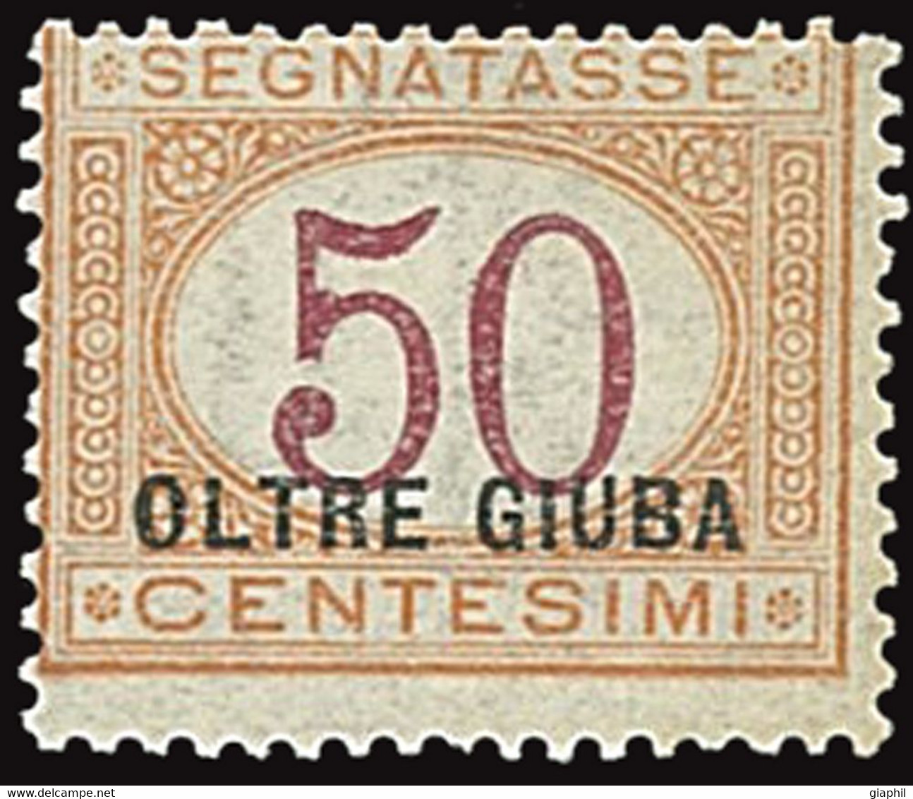 ITALY ITALIA OLTRE GIUBA 1925 SEGNATASSE 50 CENT. (Sass. 6) NUOVO MNH ** OFFERTA! - Oltre Giuba