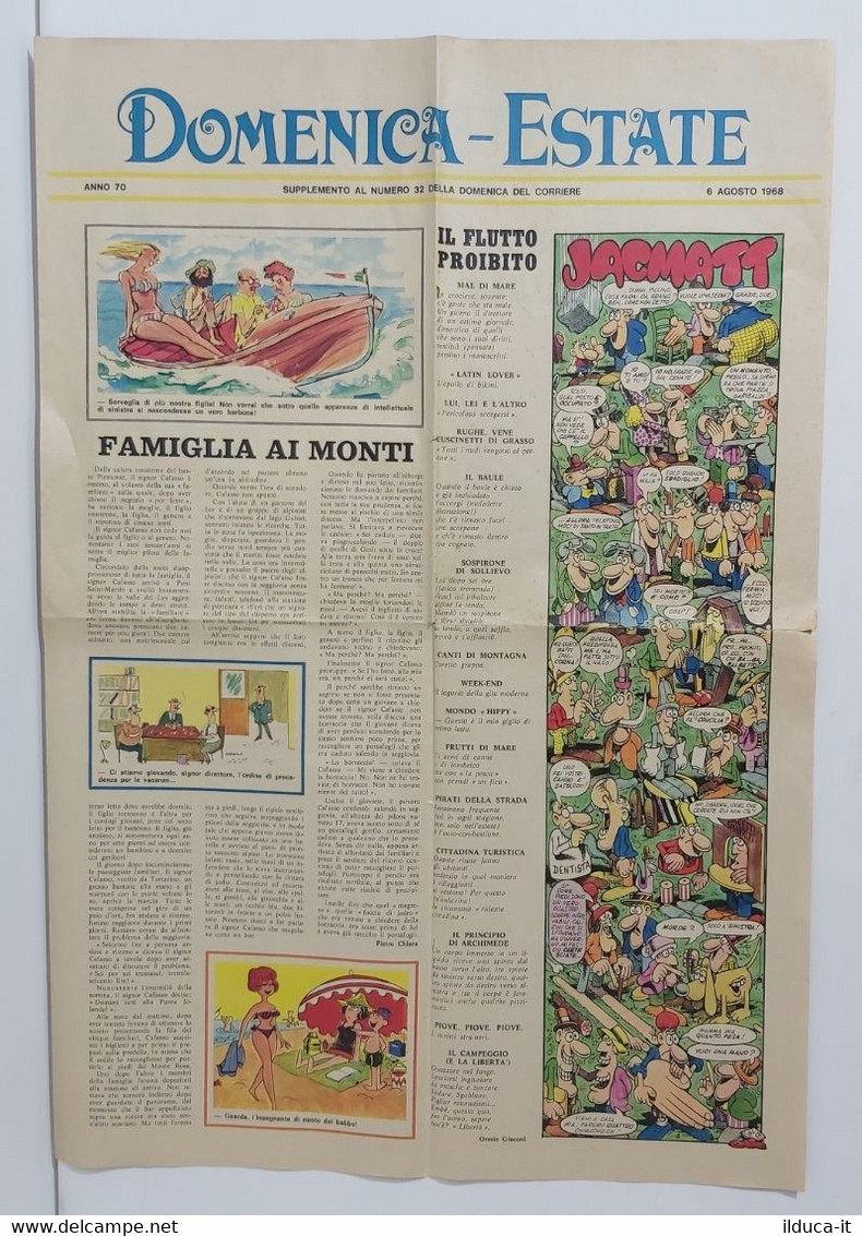 60151 DOMENICA DEL CORRIERE - Supplemento Estate 1968 Disegni JACOVITTI - Fashion