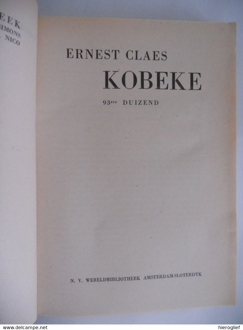 KOBEKE Door Ernest Claes Zichem Scherpenheuvel - Literature